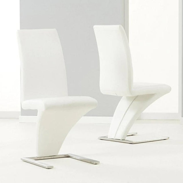 Ultra-Modern-White-Faux-Leather-Cantilever-Dining-Chairs-With-Metal-Base-Set-of-2