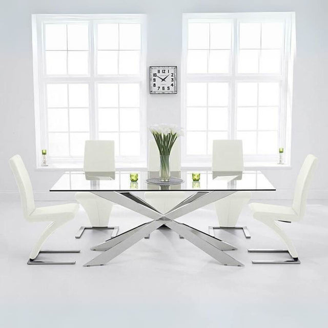 Ultra-Modern-White-Faux-Leather-Cantilever-Dining-Chairs-With-Metal-Base-Set-of-2