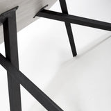 Wood-Industrial-Curved-Edge-Top-Dining-Table-Black-Cross-Over-Metal-Base