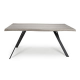 Wood-Industrial-Curved-Edge-Top-Dining-Table-Black-Cross-Over-Metal-Base-160cm