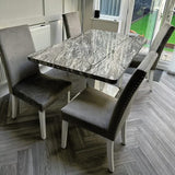 Modern-Rectangular-Grey-Marble-Dining-Table-set-And-4-Light-Grey-Linen-Dining-Chairs-150cm