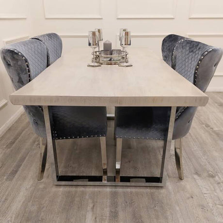 industrial-180cm-rectangular-light-oak-dining-table-and-wide-back-velvet-dining-chairs-with-lion-knocker-dining-table-set-for-6-to-8