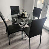 industrial-round-tempered-glass-dining-table-with-chrome-metal-legs-120cm