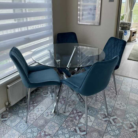 industrial-round-tempered-glass-dining-table-with-chrome-metal-legs-120cm