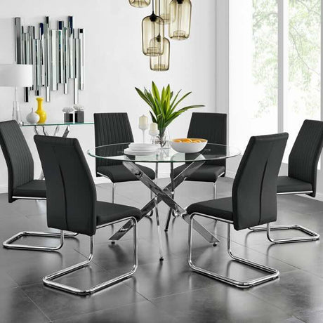 industrial-round-tempered-glass-dining-table-with-chrome-metal-legs-120cm