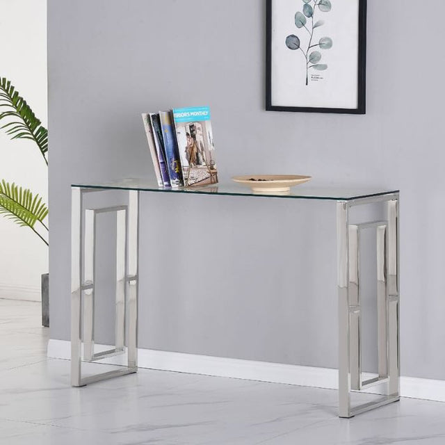 industrial-tempered-glass-hallway-console-table-with-chrome-metal-legs