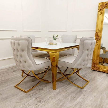 luxury-100cm-square-glass-dining-table-with-gold-legs-and-luxury-velvet-dining-chairs-with-gold-cross-base-4-seater-kitchen-table-set