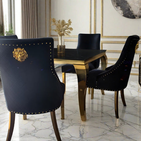 luxury-100cm-square-tempered-glass-dining-table-with-gold-legs-and-luxury-velvet-gold-dining-chairs-with-lion-knocker-dining-table-set-for-4