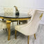 luxury-130cm-round-black-marble-dining-table-with-gold-legs-and-luxury-velvet-gold-dining-chairs-with-lion-knocker-4-seater-dining-table-set