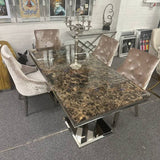 luxury-180cm-rectangular-brown-marble-dining-table-and-classic-beige-velvet-dining-chairs-with-lion-knocker-dining-table-set-for-6-to-8