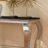 luxury-black-marble-hallway-console-table-with-chrome-stainless-steel-base