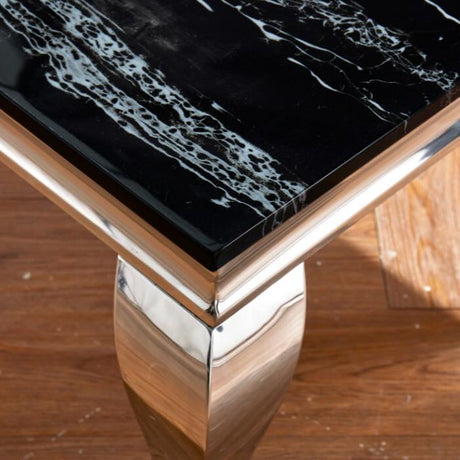 luxury-black-marble-hallway-console-table-with-chrome-stainless-steel-base