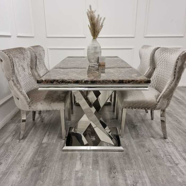 luxury-brown-marble-dining-table-stainless-steel-cross-over-base