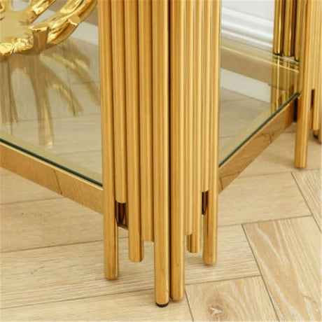 luxury-clear-tempered-glass-hallway-console-table-with-gold-stainless-steel-base-and-double-shelve