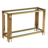 luxury-clear-tempered-glass-hallway-console-table-with-gold-stainless-steel-base-and-double-shelve