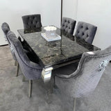 modern-4-8-Seater-black-marble-dining-table-rectangular-marble-top-stainless-steel-curved-legs