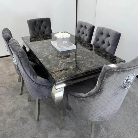 modern-4-8-Seater-black-marble-dining-table-rectangular-marble-top-stainless-steel-curved-legs