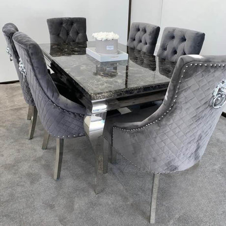 modern-4-8-Seater-black-marble-dining-table-rectangular-marble-top-stainless-steel-curved-legs