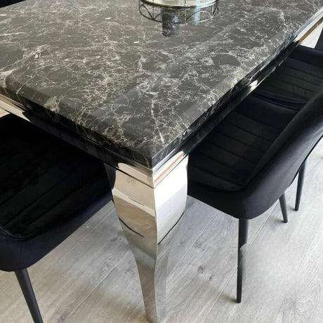 modern-4-8-Seater-black-marble-dining-table-rectangular-marble-top-stainless-steel-curved-legs