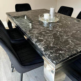 modern-4-8-Seater-black-marble-dining-table-rectangular-marble-top-stainless-steel-curved-legs