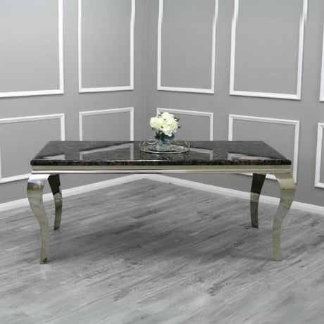 modern-4-8-Seater-black-marble-dining-table-rectangular-marble-top-stainless-steel-curved-legs