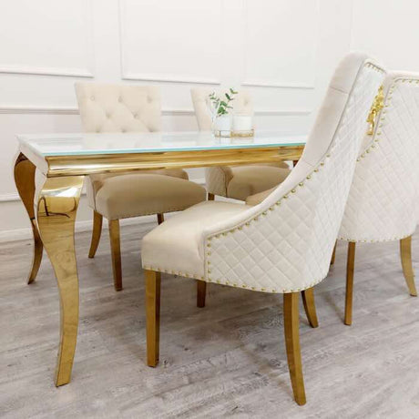 luxury-rectangular-glass-dining-table-with-gold-legs-and-luxury-velvet-gold-dining-chairs-with-lion-knocker-dining-table-set-for-4-to-8