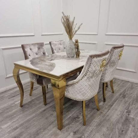 luxury-rectangular-white-marble-dining-table-with-gold-legs-and-luxury-velvet-gold-dining-chairs-with-lion-knocker-dining-table-set-for-4-to-8