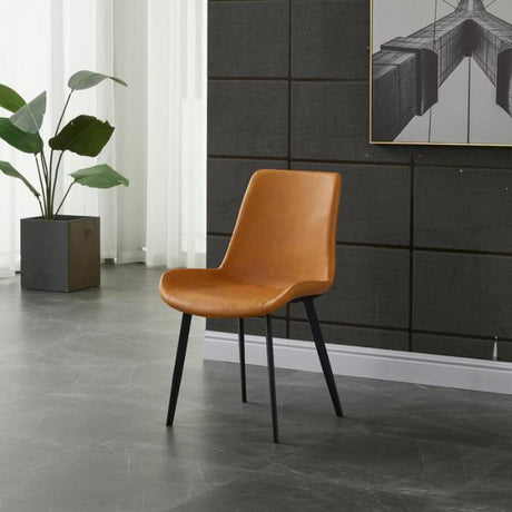 minimalist-140cm-rectangular-marble-dining-table-and-orange-leather-dining-chairs-modern-kitchen-table-set-for-6