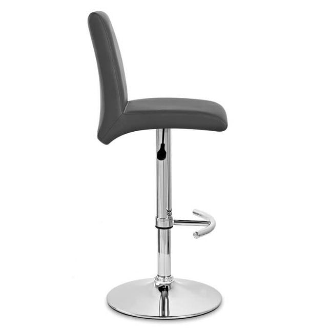 minimalist-adjustable-black-pu-leather-bar-stool-with-high-back-and-chrome-metal-base