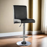 minimalist-adjustable-black-pu-leather-bar-stool-with-high-back-and-chrome-metal-base