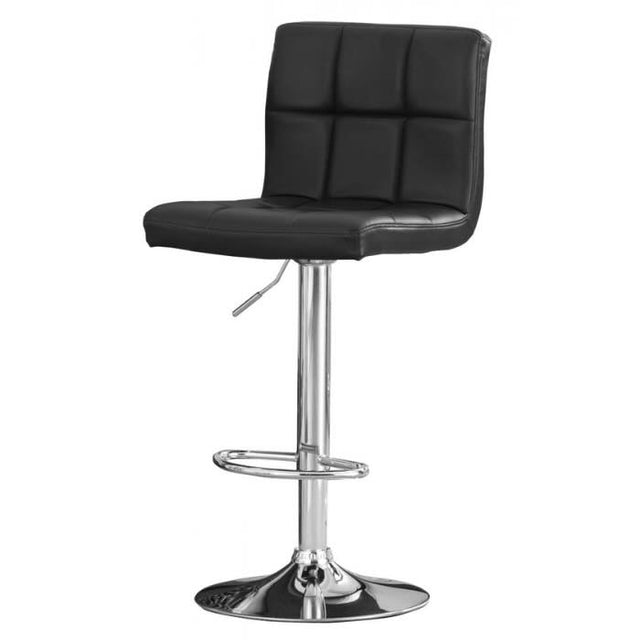 minimalist-durable-PU-black-leather-bar-stool-with-chrome-metal-base