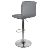 minimalist-durable-PU-grey-leather-bar-stool-with-chrome-metal-base