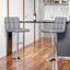 minimalist-durable-PU-grey-leather-bar-stool-with-chrome-metal-base