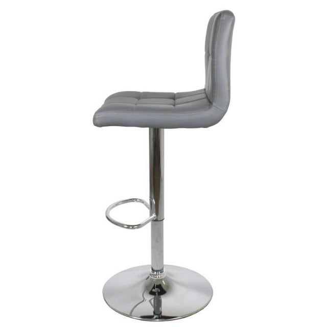 minimalist-durable-PU-grey-leather-bar-stool-with-chrome-metal-base