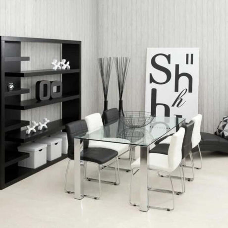 minimalist-rectangular-tempered-glass-dining-table-with-chrome-stainless-steel-legs-160cm