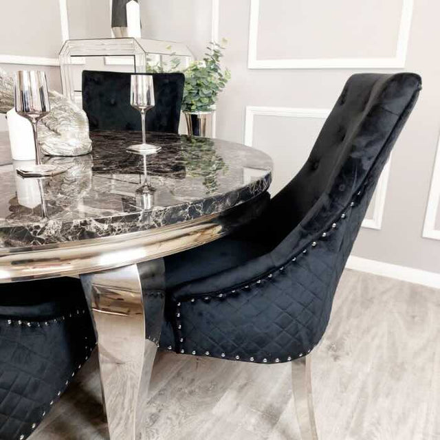 modern-130cm-round-black-marble-dining-table-and-black-velvet-dining-chairs-with-knocker-back-dining-table-set-for-4