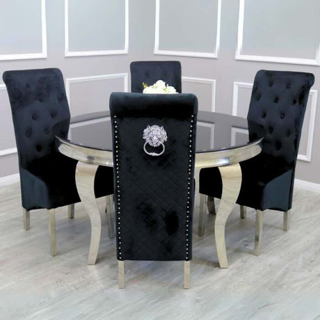 modern-130cm-round-glass-dining-table-and-luxury-high-back-velvet-dining-chairs-with-lion-knocker-dining-table-set-for-4