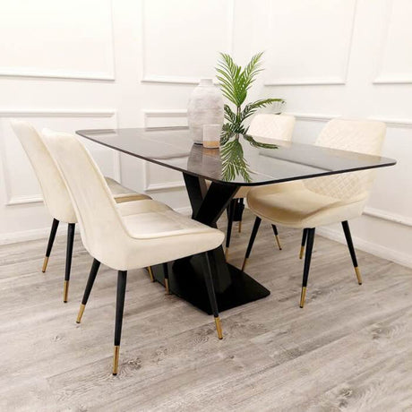 modern-160cm-rectangular-black-sintered-stone-dining-table-and-modern-dining-chairs-dining-table-set-for-6