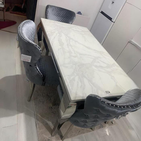 modern-4-8-Seater-white-marble-dining-table-rectangular-marble-top-stainless-steel-curved-legs