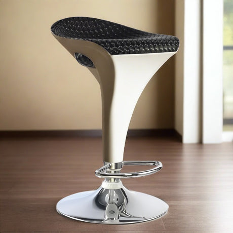 modern-black-and-white-Textilene-bar-stool-with-footrest-and-chrome-base