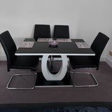 modern-black-tempered-glass-dining-table-with-high-gloss-tabletop-and-white-base