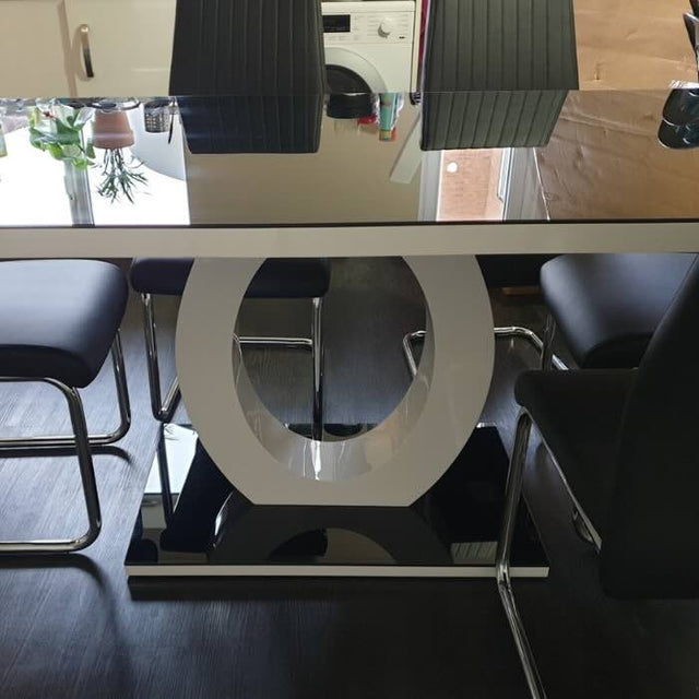 modern-black-tempered-glass-dining-table-with-high-gloss-tabletop-and-white-base