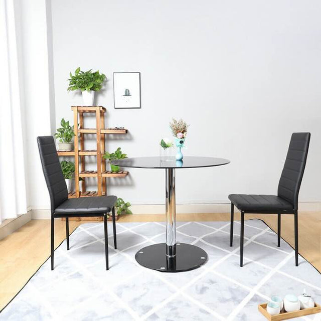 modern-black-round-glass-dining-table-90cm-with-chrome-metal-base