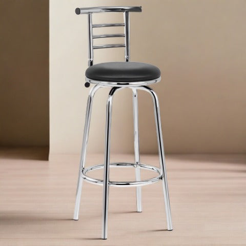 Modern-Chrome-Bar-Stool-With-Black-Leather-Seat-And-Chrome-Metal-Frame