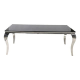 Classic-4-8-Seater-black-glass-dining-table-rectangular-tempered-glass-top-stainless-steel-curved-legs