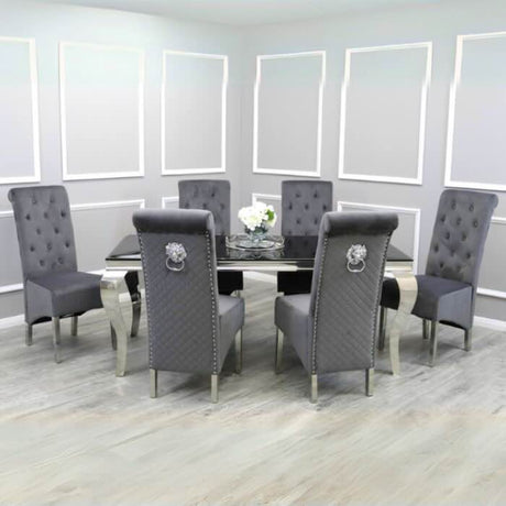 modern-rectangular-glass-dining-table-and-luxury-high-back-velvet-dining-chairs-with-lion-knocker-dining-table-set-for-6-to-8