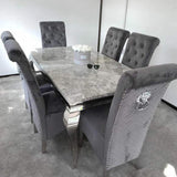 modern-4-8-Seater-grey-marble-dining-table-rectangular-marble-top-stainless-steel-curved-legs