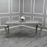 modern-4-8-Seater-grey-marble-dining-table-rectangular-marble-top-stainless-steel-curved-legs