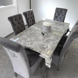 modern-4-8-Seater-grey-marble-dining-table-rectangular-marble-top-stainless-steel-curved-legs