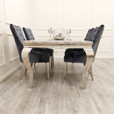 modern-rectangular-grey-marble-dining-table-and-velvet-lion-knocker-back-dining-chairs-modern-kitchen-table-set-for-6-to-8